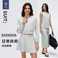 Women's casual activewear set: round neck sleeveless sports tank top & loose fit wide leg pants - perfect for tennis, yoga & more!