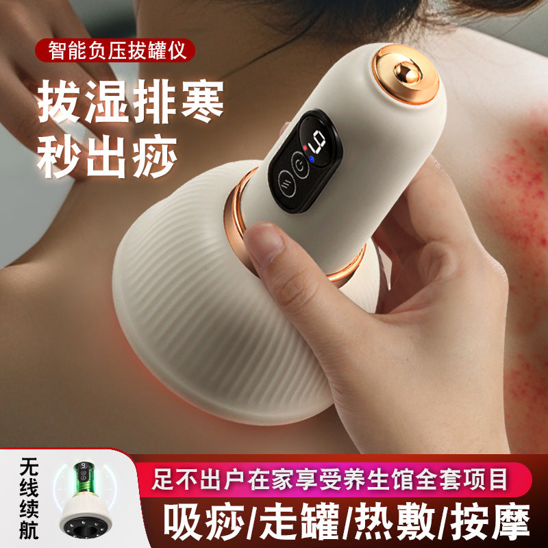 Electric meridian brush, universal abdominal rubbing instrument, belly rubbing handy gadget, abdominal massager, pulse dredging, scraping and heating