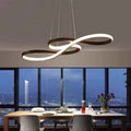 Creative ring restaurant pendant light - modern minimalist, unique twisted line design - nordic style bar/island counter hanging lamp - wholesale