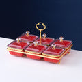 Chinese red fruit plate six-piece set