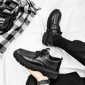 Men's business leather shoes - spring 2026 new collection - youthful british style - student suit shoes - round toe casual trendy shoes