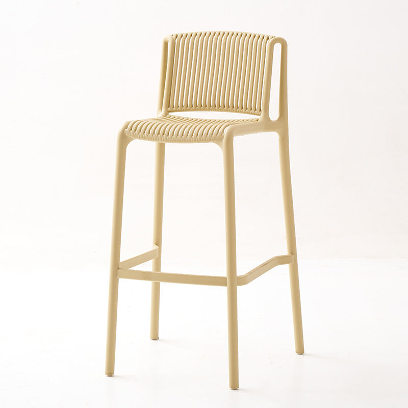 Scandinaviancasual bar chair accessible luxury plastic bar chair stackable high stool popular bar stool outdoor back chair