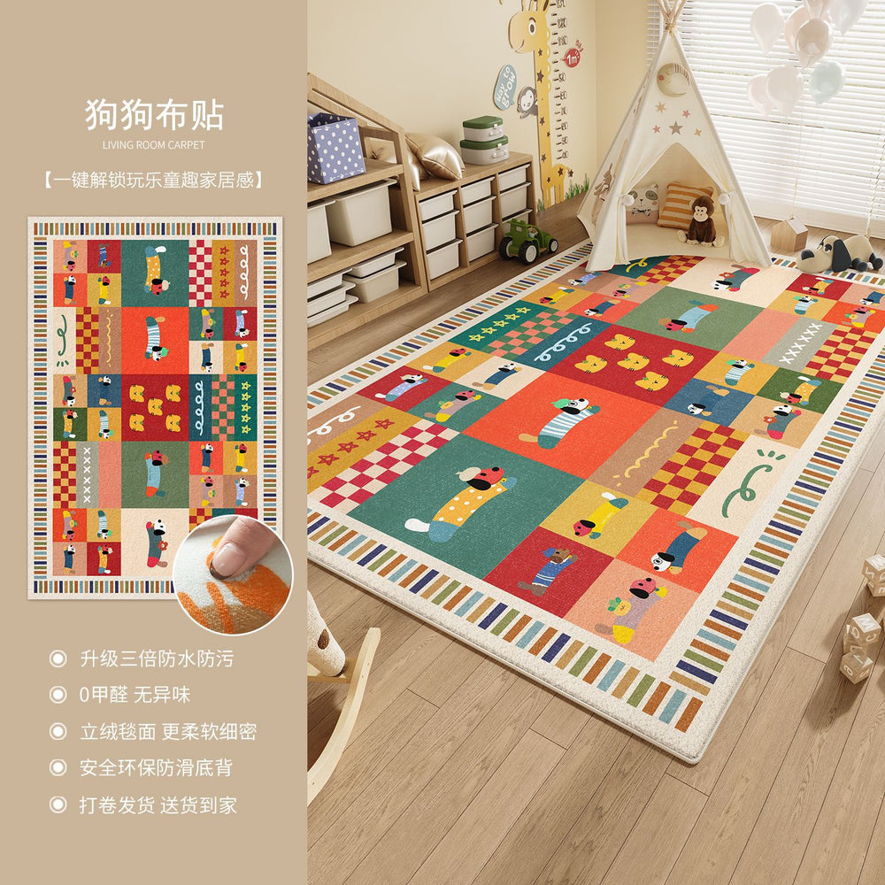 Carpet living room kids room baby crawling mat reading area early education center baby bedside low-maintenance waterproof floor mat
