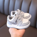 Shadow gray kids' sneakers - autumn/winter  new collection - versatile mid-top sneakers for boys and girls (lightly padded)