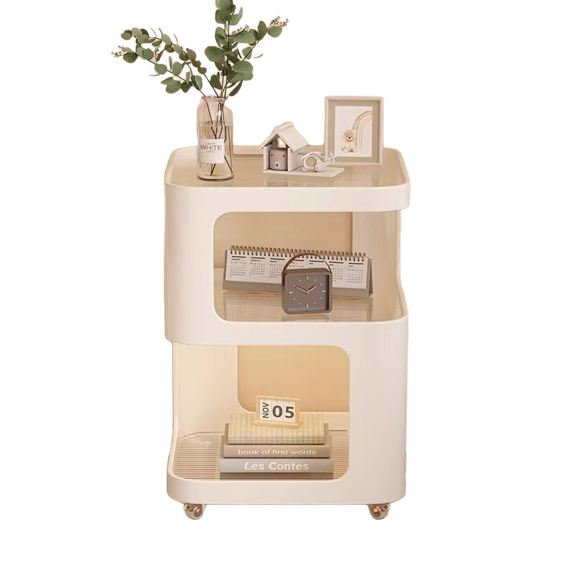 Bedside table small bedroom for home creative bedside cabinet modern casual storage shelf iron art movable side table