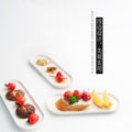 Modern minimalist pure white ceramic square plate - restaurant dessert plate, pastry plate, creative art style plating - direct from the manufacturer