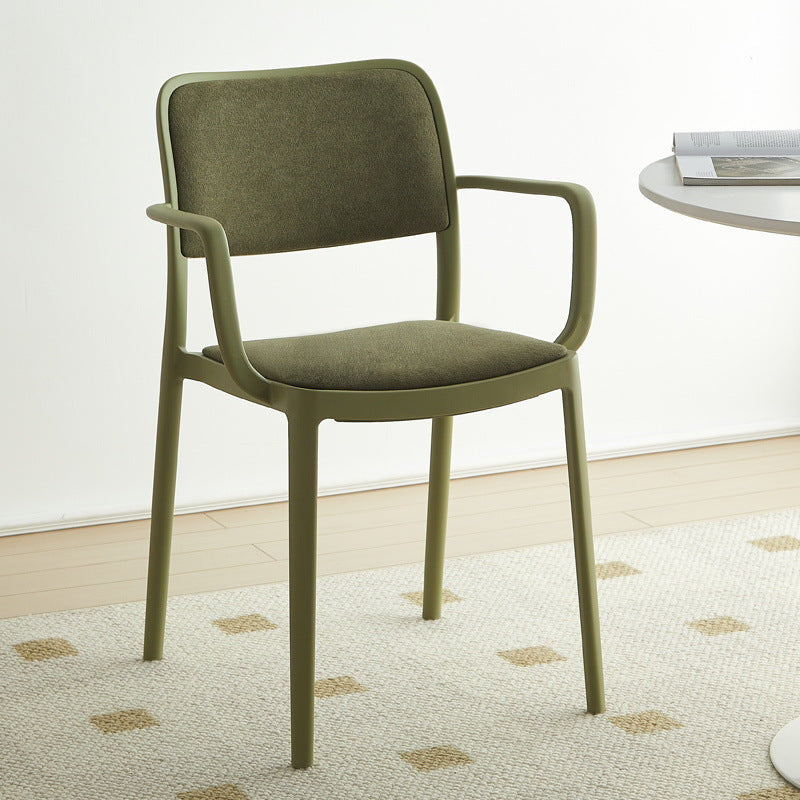 Scandinaviancasual soft-packed fabric dining chair back chair desk computer stool for home modern casual stackable chair