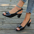 export style 2026 spring/summer new arrivals: casual & fashionable open-toe peep-toe high heel sandals - versatile plus size women's footwear