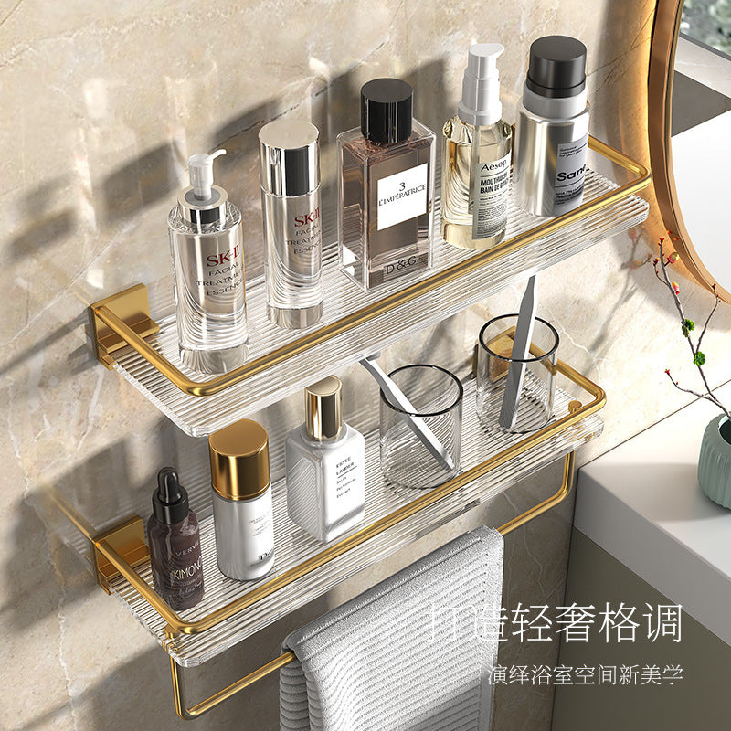 Toilet bathroom rack non-punching acrylic toilet toilet toilet washstand wall towel rack storage