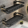 No-drill bathroom shelf - wall mounted organizer for toilet, washroom, and vanity