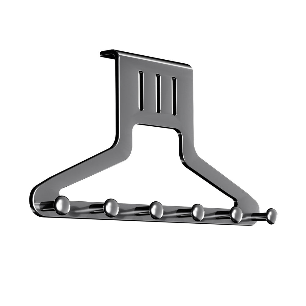 Over-the-door hook rack - no drilling required! heavy-duty adhesive hanger for entryway, perfect for hanging clothes, bags, and more. your ultimate storage solution!