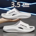 2024 new korean style men's slippers - trendy outdoor & indoor, bathroom-friendly, non-slip, thick-soled, wear-resistant men's sandals