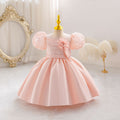 Kids' puff sleeve princess dress - perfect for performances, baby's first birthday, and everyday wear