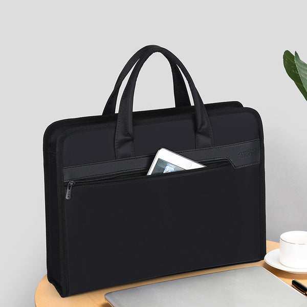 Yiyunchen briefcase custom logo file bag meeting bag men's and women's briefcase Oxford cloth large capacity 235