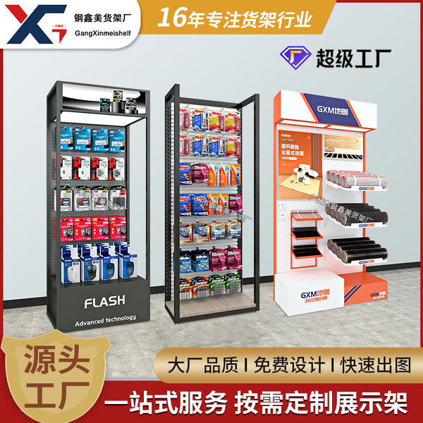 Customized Shelf Metal Wrought Iron Cave Board Product Display Rack Auto Parts Display Rack Sample Product Display Rack