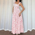 european and american summer  bohemian print sundress