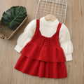 Girls' knitted sweater dress with bow detail, chanel-inspired bubble sleeves, autumn/winter  new collection