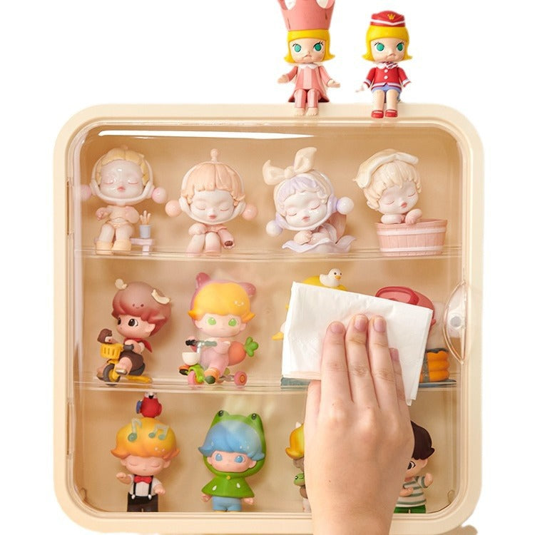 Blind box storage display stand Wall-mounted POP MART display box display Wall-mounted shelf Transparent figure cabinet