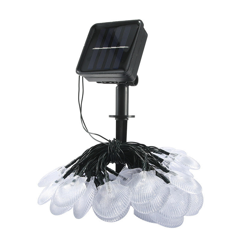 's new led solar light string shell outdoor waterproof courtyard arrangement bubble ball water drop decorative light