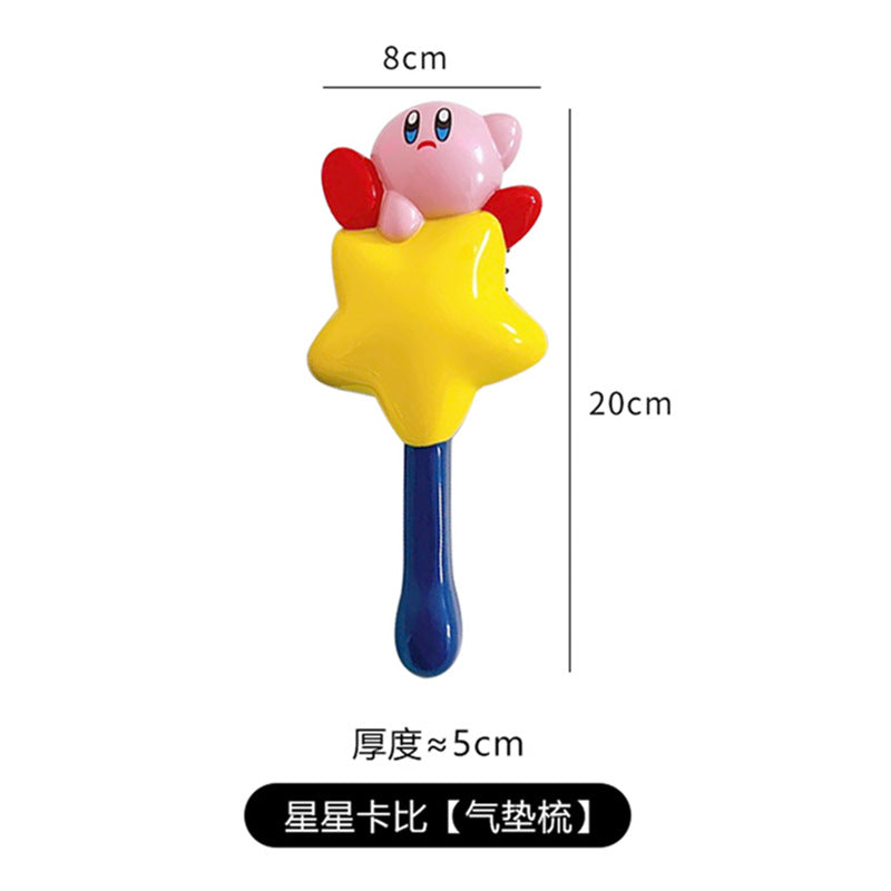 Cute kirby air cushion comb - anti-static, cartoon design, girly massage comb for home use, kids & girls