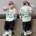 Spring autumlong sleevest-shirt boys new arrival youth student handsome casualsweatshirt men's big children's clothingtops