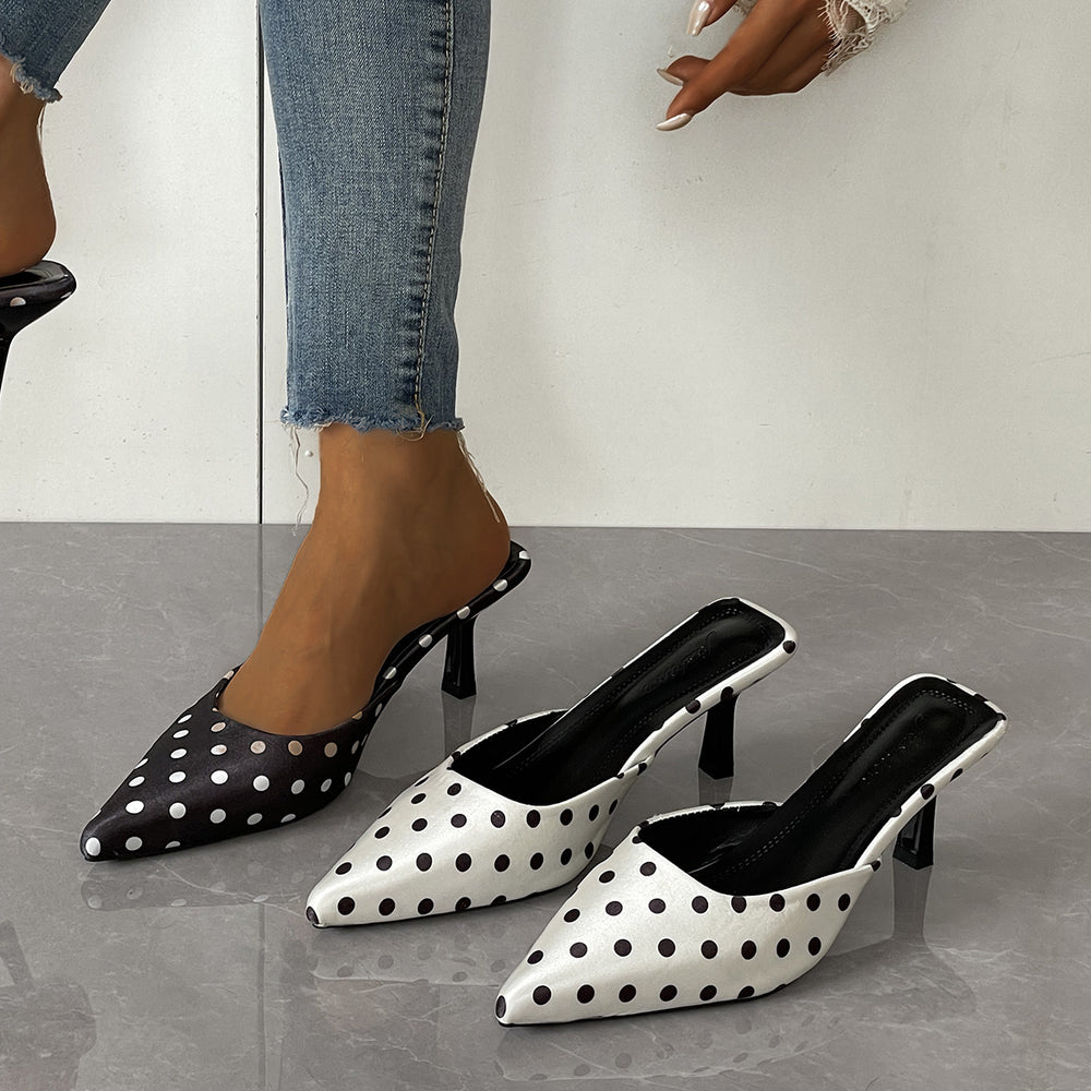Baotou slippers women's shoes thick heel frenchretro half slippers 2026new arrivalsummer lazy shoes slip-on sandals