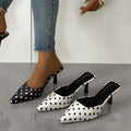 Baotou slippers women's shoes thick heel frenchretro half slippers 2026new arrivalsummer lazy shoes slip-on sandals