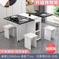 Imitation black with white 1.2m [rubber wheel + soft bag 4 stools] fully enclosed table legs
