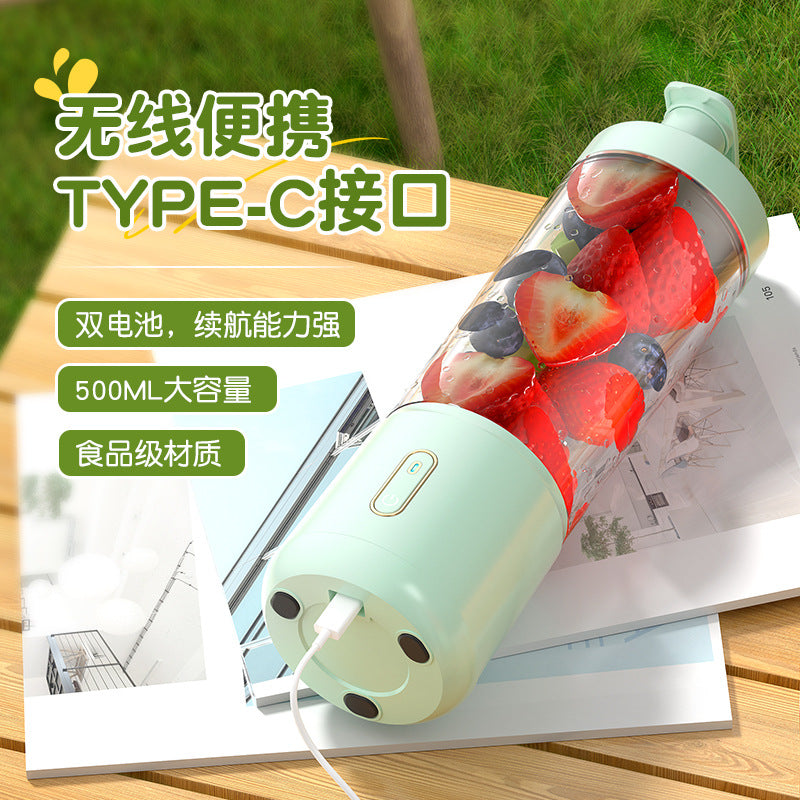 Electric fruit juicer cup - large capacity, wireless, portable, mini juicer, multifunctional home fresh juice maker
