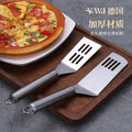 Stainless steel teppanyaki six-hole thickened flat frying spatula for home four-hole toothed steak frying spatula kitchen gadgets