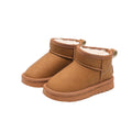 Kidsthickenedheattech snow boots autumn winternew arrivalsex girl black cotton shoes boys short boots medium and big kids shoes