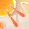 Nano silver silicone soft spoon set orange