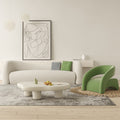 Cream style single sofa accessible luxury living room casual single chair clothing store beauty salon reception sofa one table and two chairs