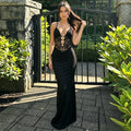 European and american women's clothing  summer new fashion halter lace crisscross tie-up hollow-out sexy backless dress
