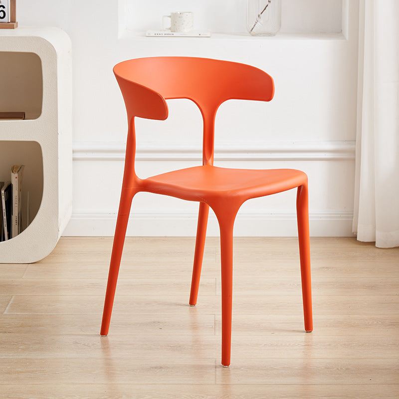 Scandinaviancasual modern thickened plastic chair for home dining table and chairs stackable back chair stool desk horn chair