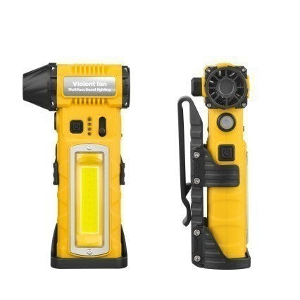 Cross-border new car handheld hair dryer violent fan usb charging COB lighting fan car vacuuming