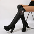 foreign trade cross-border large size high-heeled leather boots size difference 0.5 weight 817 grams can be urgently purchased   dropshipping