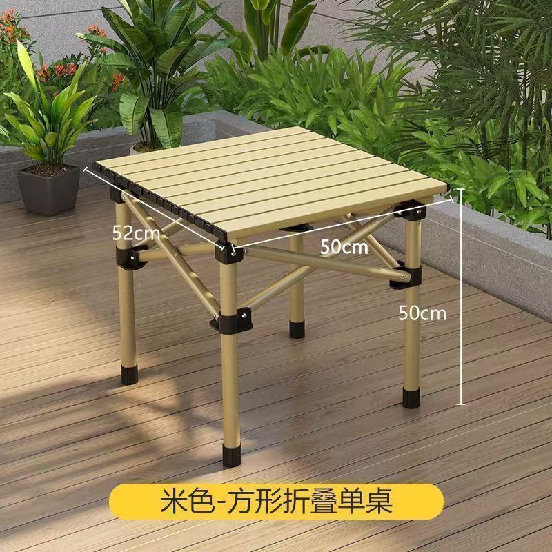 Complete outdoor folding table and chair set - camping table and chairs, roll-up table, portable moon chair, bbq table, picnic set