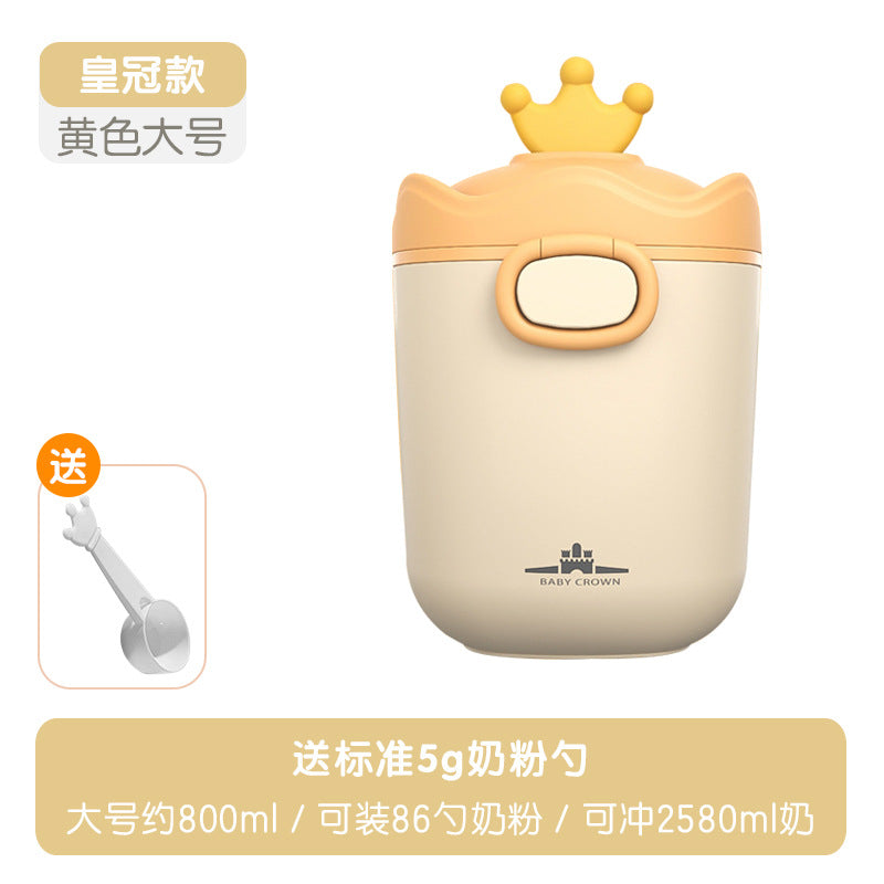 Baby formula box, portable food supplement rice noodle box, sealed jar, moisture-proof large storage tank, divided into grids
