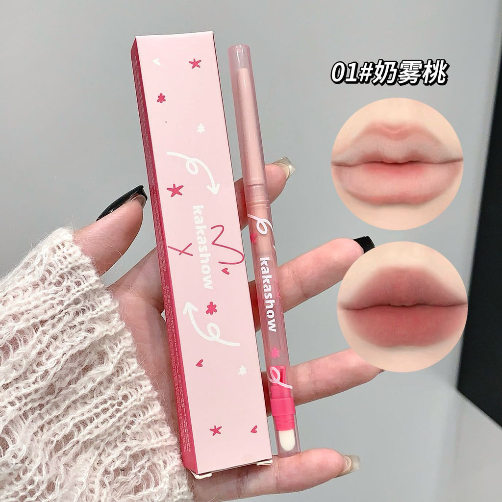 Kakashow Mist Duddle Lip Liner Delicate Silky Outline Lip Shape Comes with Lip Brush Sharpener Lip Liner
