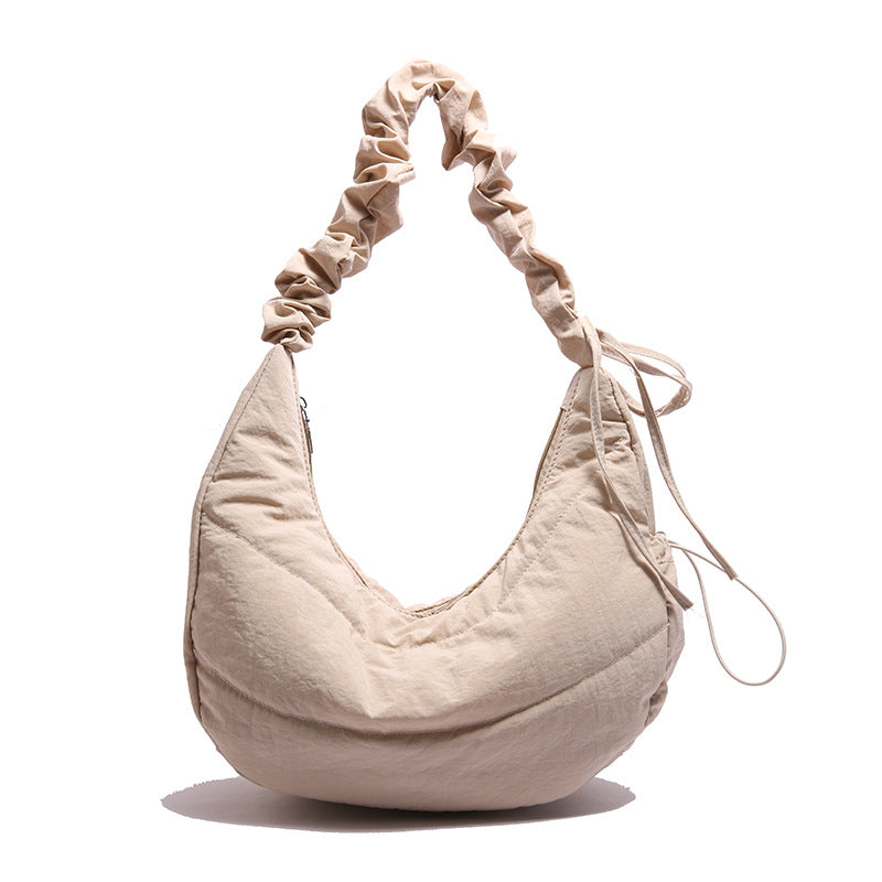 Fashion bag women's 2025 new college style dumpling bag casual large capacity shoulder messenger bag