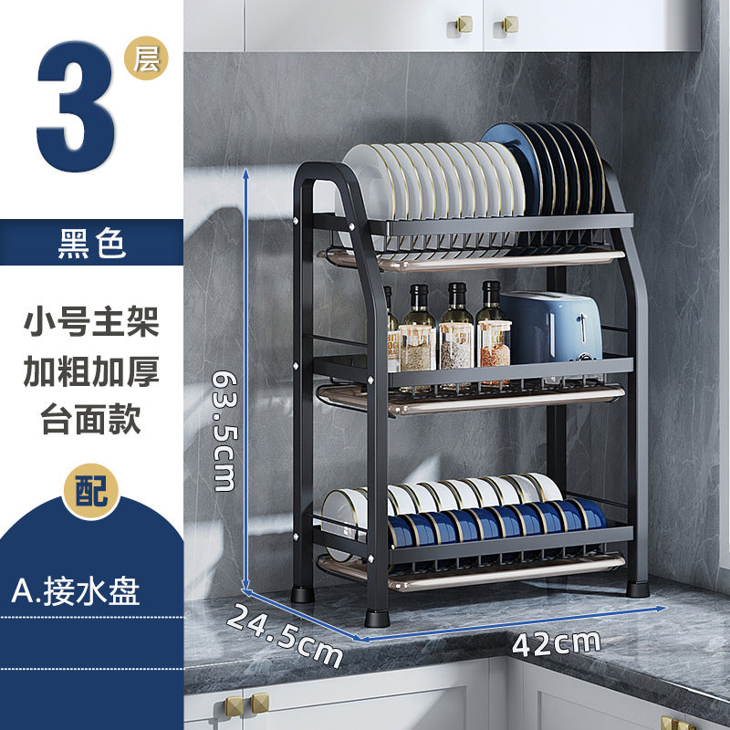 Kitchen Shelf Dishes and Plates Storage Rack Drain Rack Household Multifunctional Bowl Rack Dish and Chopsticks Storage Box Bowl Rack