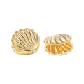 Hot-selling new ocean shell texture earrings for women, niche design, high-end, minimalist, and trendy stud earrings