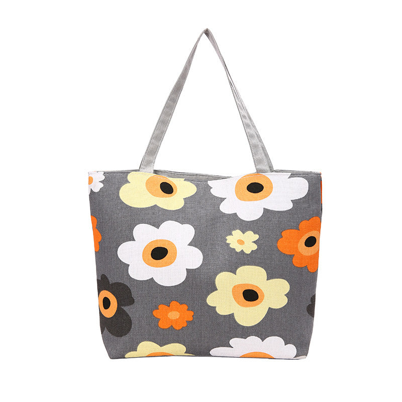 Large capacity printed tote bag - 2023 new trendy handbag, stylish minimalist shoulder bag, everyday commute canvas bag