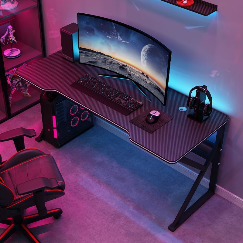 Carbon fiber gaming desk - desktop pc table for bedroom, home office, small simple desk, popular streamer gaming table