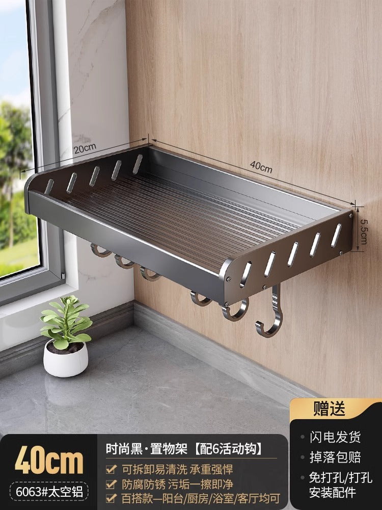 White balcony, washing machine rack above the laundry pool, no punching, wall hanging, living room, bedroom, flower storage shelf