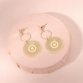European and american cross-border influencer style hollow geometric circle earrings, european and american style bohemian round earrings