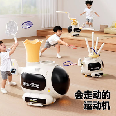 new arrival: 3-in-1 kids' sports helicopter jump rope machine - indoor/outdoor multiplayer competitive sensory integration training toy