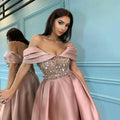2025 new cross-border women's spring collection: minimalist, elegant, longline, slimming sequin off-the-shoulder evening gown/dress for banquets