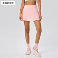 Summer fake two-piece sports skirt for women to cover crotch slimming look lined tennis skirt ice-like quick-drying yoga skirt d25010